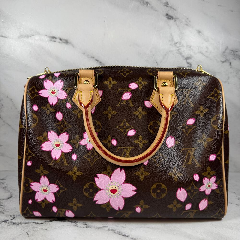 Louis Vuitton Murakami Bag Cherry Blossom Speedy 25 LV X TM Monogram Bandouliere - Picture 2 of 14